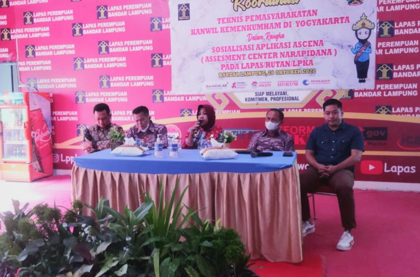 Koordinasi Teknis Pemasyarakatan, Kalapas Yogyakarta Sosialisasikan Ascena di Kanwil Lampung