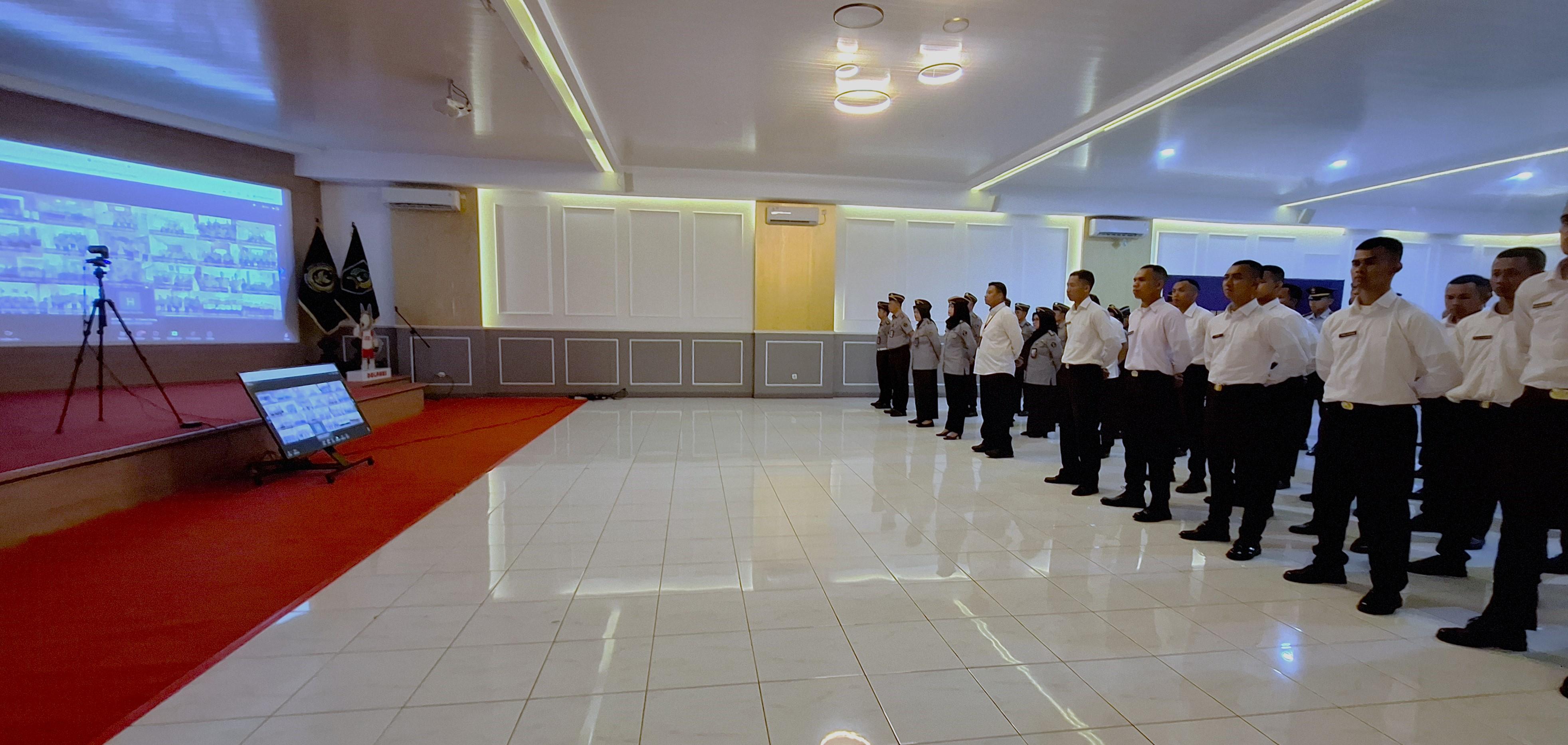 Lapas Yogyakarta Ikuti Apel Pegawai Kemenko Kumham Imipas Secara Virtual